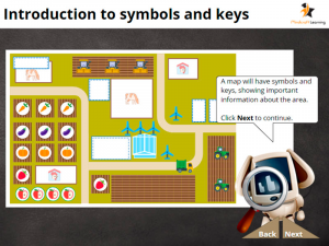 A sample subject that a Mindcraft student will have access to. Symbols, Keys and Maps